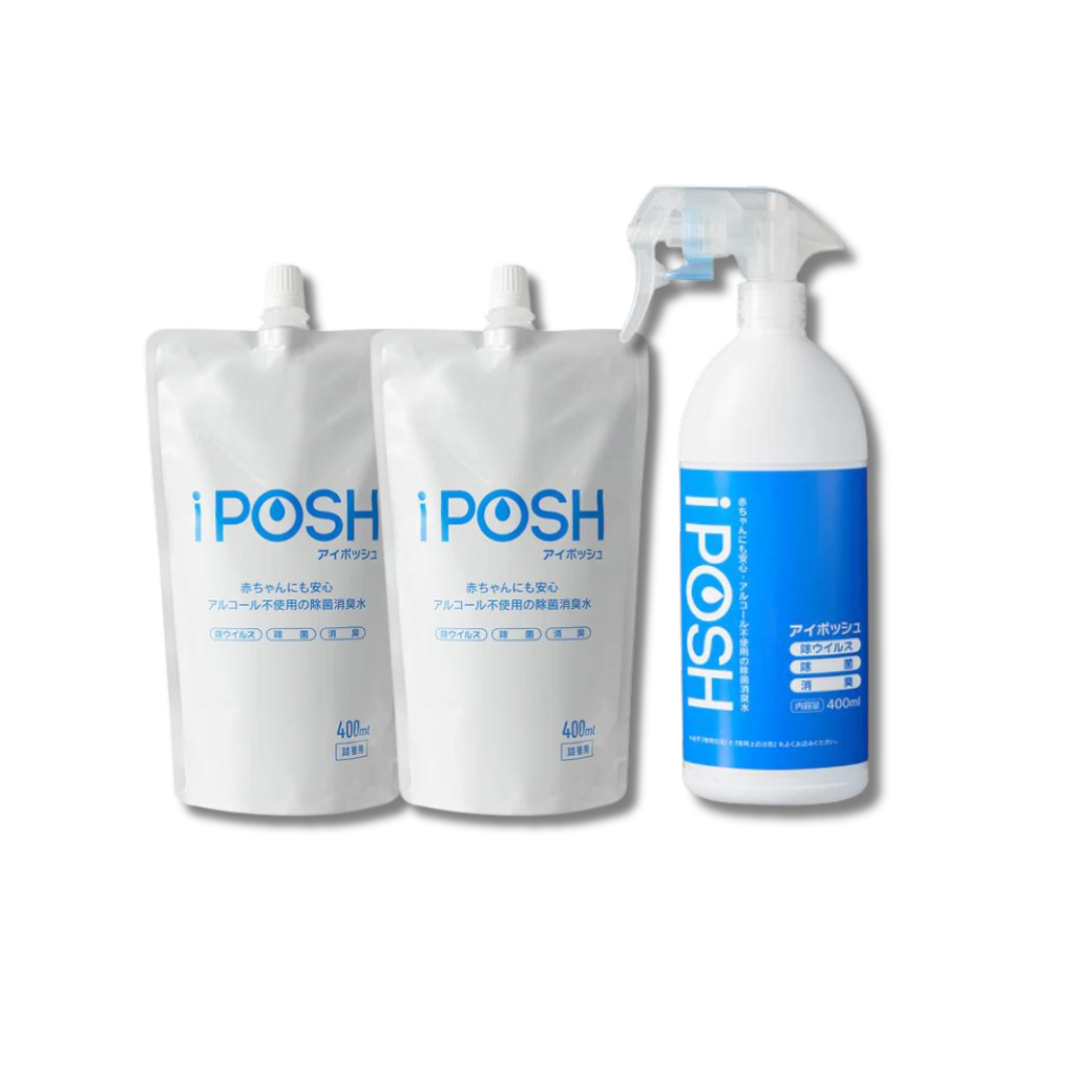 送料無料 iPOSH アイポッシュ スプレー 400ml 1本と詰替え用パウチ 400mL 2袋のセット
