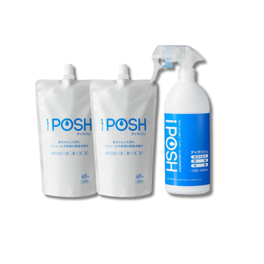 送料無料 iPOSH アイポッシュ スプレー 400ml 1本と詰替え用パウチ 400mL 2袋のセット