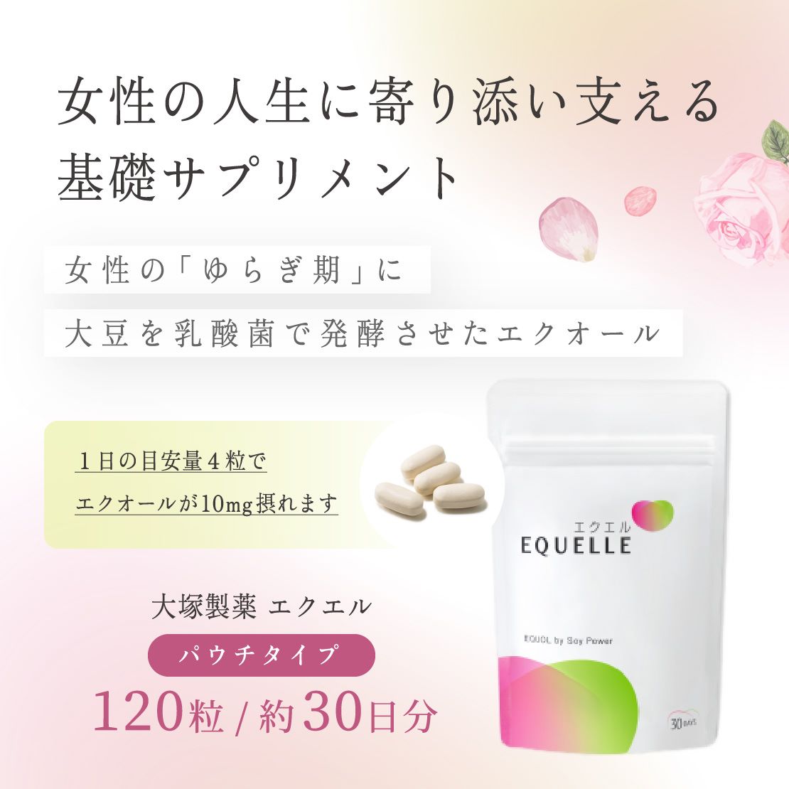 大塚製薬 エクエル パウチ 120粒 30日分 18袋セット(1ケース)